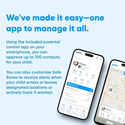 Gabb Watch 3e - Perfect GPS Tracker for Kids, Digital Smart Watch, No Social Media or Internet, Phone Plan Required (Silver) thumbnail 8