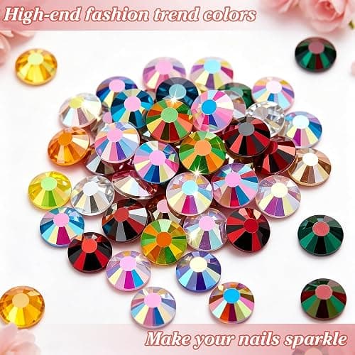 Artdone 36000Pcs Resin Rhinestones 3mm Jelly AB 28Colors for Bedazzling Glitter Kit DIY, Multicolor Crystal Diamond Pearls with 3Pcs 10ml B7000 Jewelry Glue for Bedazzled Nail Art Supplies Decoration thumbnail 4