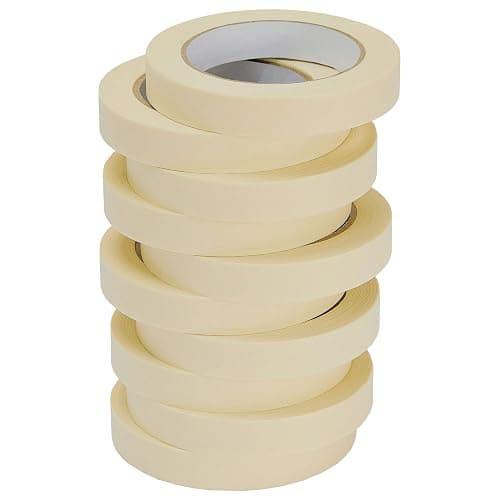 Lichamp Masking Tape 10 Pack General Purpose Beige White Color, 0.75 inch x 55 Yards x 10 Rolls (550 Total Yards), for Painting, Home, Office, School Stationery, Arts, Crafts etc. (3004) thumbnail 5