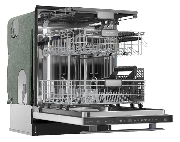 Sharp SDW6736MS 24-inch Stainless Steel Dishwasher, Third Rack, Library Quiet 47 dB, Power Wash Sprayer thumbnail 17