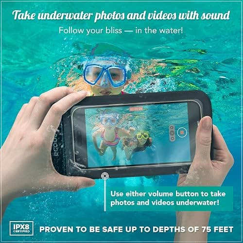 Eco Sun Waterproof Phone Pouch & Floating Wrist Strap Bundle (2-Pack Each) – Waterproof Phone Case + Float Strap – Travel & Beach Essentials Designed in Hawaii – Fits iPhone 17 Pro Max, GoPro, Cameras thumbnail 6