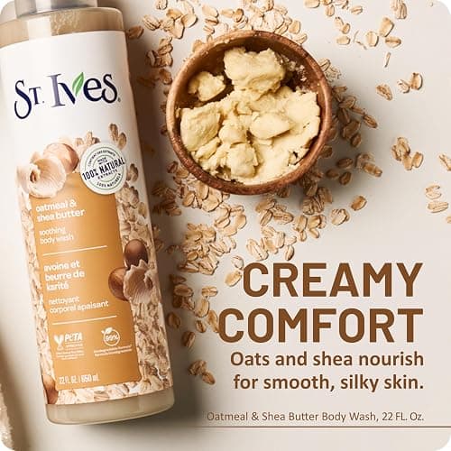 St. Ives Oatmeal & Shea Butter Body Wash | Moisturizing Body Wash for Sensitive and Dry Skin | 22 Fl. Oz. thumbnail 2
