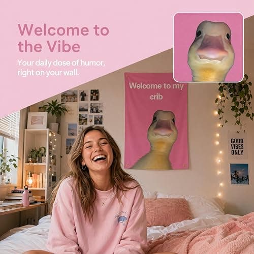 Bedroom Decor Posters, Aesthetic Posters for Bedroom Wall Decor, Room Decor Prints for Dorm, Living Room & Apartment, Modern Wall Art Set for Students, Friends & Family Gifts (Duck Pink) thumbnail 5