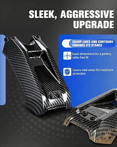 IUVWISN Battery Cover for Surron LBX, Electric Dirt Bike Battery Cover Lid Warp for Sur Ron Light Bee X/S Imitation Carbon Fiber,PP Material thumbnail 6