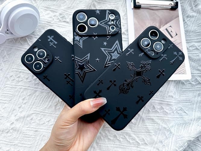 JIASTGO Fashion Cross Case for iPhone 16 Pro,Slim Fit Soft TPU Shockproof Protective Cool Christian Jesus Design Cover for Women Girls Men Teens(Big Cross-16 Pro) thumbnail 4