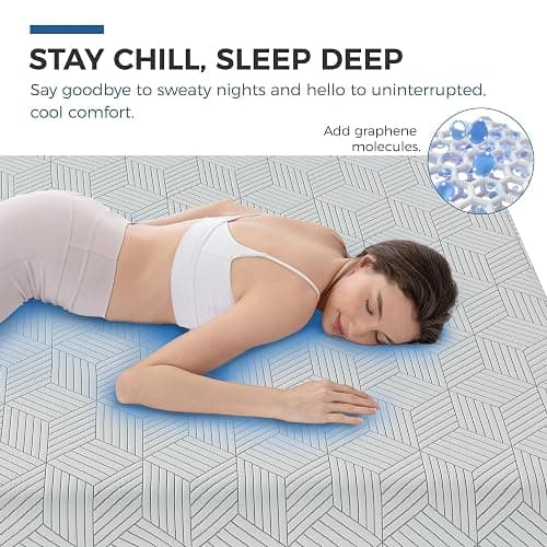 FATHOM Firm Queen Mattress 10 Inch Memory Foam Mattress Queen Size Bed in a Box for Back Pain Relief and Cool Sleep with Gel Foam and Removeable Fiberglass Free Cover, CertiPUR-US Certified thumbnail 3