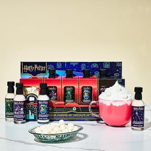HARRY POTTER, Color Changing Hot Chocolate Gift Set, Includes 4 Bottles of Color Changing Hot Cocoa Mix and Marshmallows in Hogwarts Express Train Box thumbnail 5
