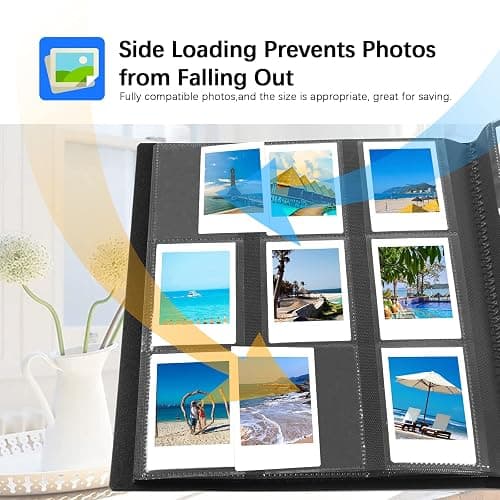 432 Pockets Photo Album for Fujifilm Instax Mini Camera, Polaroid Camera, for Fujifilm Instax Mini 12 11 9 40 99 90 8 7 Evo LiPlay Instant Camera, Polaroid Snap PIC-300 Z2300 Instant Camera (Black) thumbnail 7