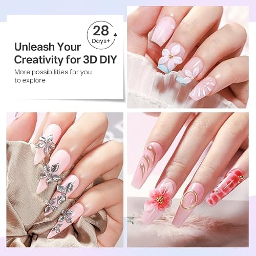 MIZHSE 3PCS 3D Sculpting Gel Nail Art Clear White 5 in 1 Solid Molding Gel | Hard Gel for Nails Non-Sticky U V LED Builder Building Gel Set with Dual Forms for Beginners Salon Home DIY thumbnail 6