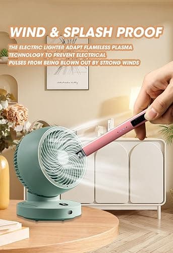 MEIRUBY Electric Candle Lighter, Christmas Stocking Stuffers Gifts for Women Mom Men Wife Sister, USB Arc Rechargeable Windproof Long Lighter for Candle BBQ Housewarming Birthday Gifts Idals thumbnail 6