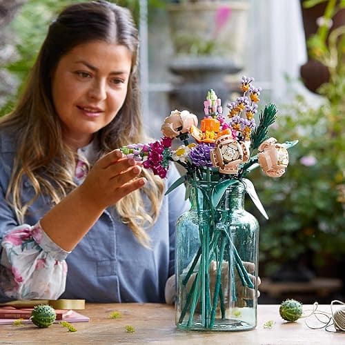 LEGO Botanicals Flower Bouquet - Artificial Flowers Set for Adults incl. Roses, Snapdragons, Poppies, Asters & Daisies - Home Decor Gift Idea for Women and Men - Botanical Collection - 10280 thumbnail 2