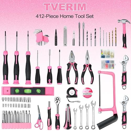 Tool Set- 412 Piece Home Repair/Auto Tool Kit, Storage Organizer with Drawers, Toolbox Storage Case for Women & Men, Perfect for Homeowner, Diyer, Handyman, DIY thumbnail 4