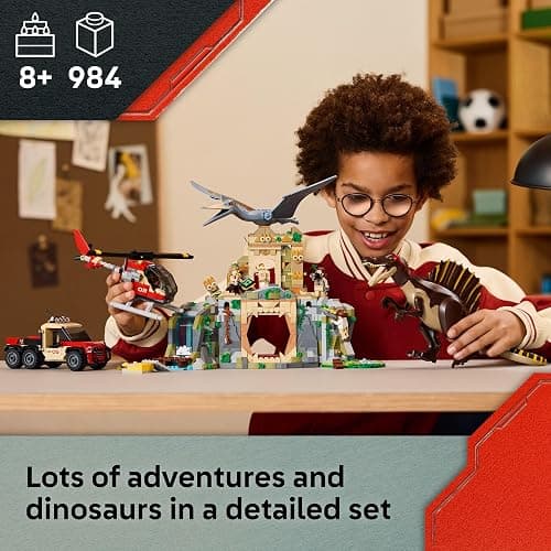 LEGO Jurassic World Spinosaurus & Quetzalcoatlus Air Mission - Dinosaur Toy for Kids - Pretend Play Building Toy with Dinosaur Figurines for Girls and Boys, 8+ - Birthday or Any-Time Gift Idea - 76976 thumbnail 2