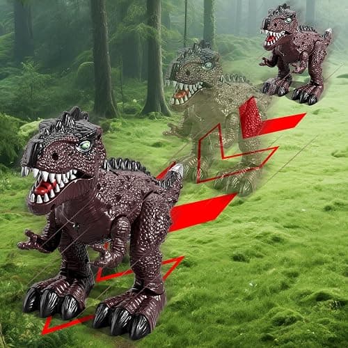 BLmukce 3-Pack Electronic Walking Dinosaur Toys for Toddlers 2-4, Moving Dinosaurs Toys with Lights, Roaring Sounds, T-Rex, Brachiosaurus & Stegosaurus, Xmas Birthday Gift for 2 3 4 5 6 Years Old Boys thumbnail 4