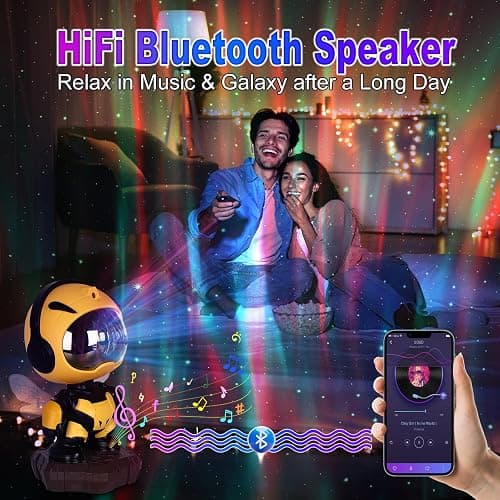Star Galaxy Night Light Projector for Kids Bedrooms -Star Projector- Little Bee Projector Lamp- Galaxy Projector with Timing and Remote Control Functi thumbnail 5