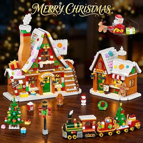 INSOON Advent Calendar 2026 Gingerbread House Mini Building Set with Lights | 24 Days Countdown Christmas Village Building Blocks with Xmas Tree Train, Holiday Gift for Adults Girls Boys Ages 12+ thumbnail 5