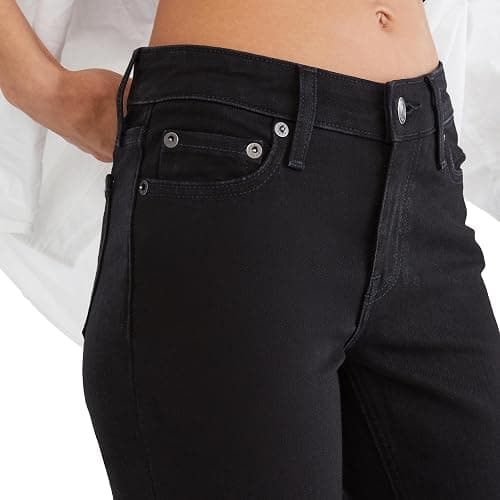 Aeropostale Women's Aero Mid Rise Bootcut Jean - 0 - Black thumbnail 2