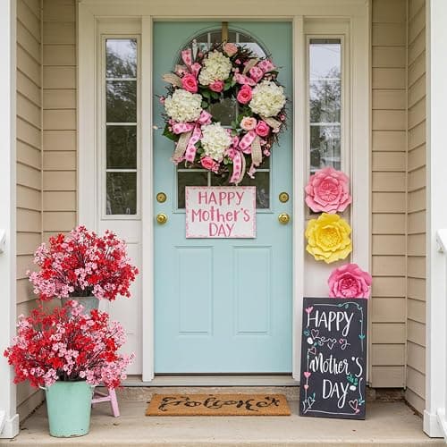 HIAGROW 8Pcs Babys Breath Fake Artificial Flowers, Real Touch Red Pink Mix and Match Plants Silk Flowers for Vase Home Office Wedding Valentine's Day Indoor Outdoor Centerpiece Table Party Decoration thumbnail 5