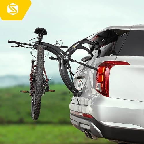 Saris Bones EX 2-Bike Trunk Rack Bicycle Carrier, Durable, Rust-Free, Anti-Sway Straps, Made in USA, Arc-Based Design, 100% Recyclable Materials thumbnail 9
