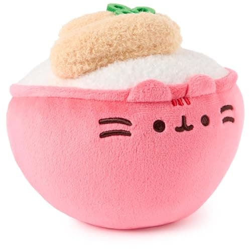 GUND Pusheen Bento Rice Bowl Plush, Squishy Toy, Collectible Plush Toy, Food Plushies, Stuffed Animal for Ages 8 and Up, Pink, 6” thumbnail 2
