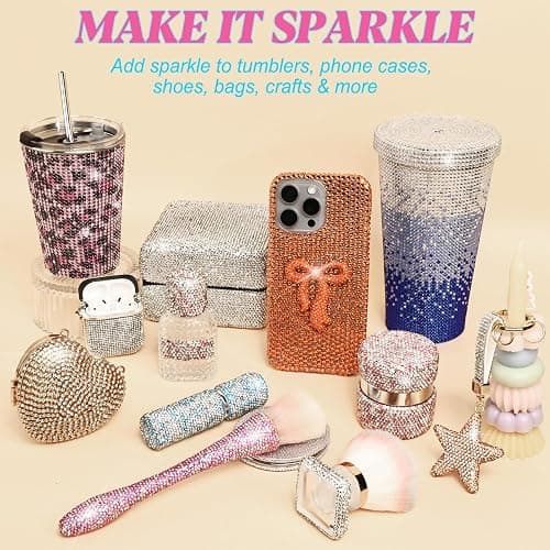 40 Colors Resin Jelly Rhinestones for Bedazzling Kit | 3mm 36000 Pcs Rhinestone Kit, Bedazzler Kit for Nail Art, Clothes, Crafting, Makeup thumbnail 3