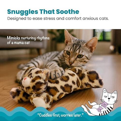 Catstages Calming Kitty Pal Cat Toy - Plush with Purring, Heartbeat, Warmth & Vibration for Anxiety Relief in Kittens and Cats thumbnail 2