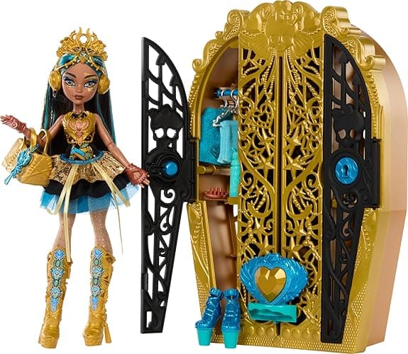 Monster High Skulltimate Secrets Doll & Accessories Set, Monster Mysteries Cleo De Nile with Dress-Up Closet & 19+ Surprises Including Clothes thumbnail 2
