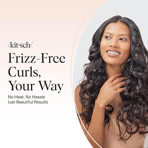 Kitsch Satin Heatless Curling Set – Heatless Curls Overnight with 34" Hair Curler & 2 Satin Scrunchies – Comfortable Hair Curlers to Sleep In for Frizz-Free, No Heat Damage Styling - Sunset Tie Dye thumbnail 8