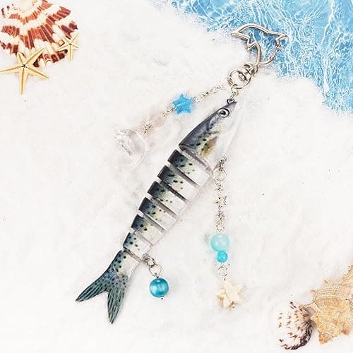 XGALBLA Cute Lifelike Fish Keychain, Aesthetic Y2K Charms Keychain Accessories for Bag Charms Purse Gift, Fishing Gifts thumbnail 4