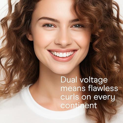 Conair Double Ceramic 1 1/4-Inch Curling Iron, 1-1/4 Inch Extra-Long Barrel Hair Curling Iron, 30 Heat Settings, Turbo Heat, Auto Off, Cool Tip, Dual Voltage, Rose Gold thumbnail 6