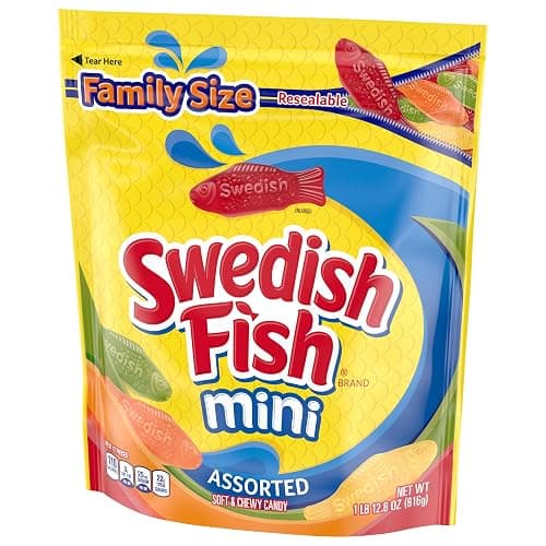 SWEDISH FISH Mini Assorted Soft & Chewy Candy, Family Size, Bulk Candy, 1.8 lb thumbnail 14