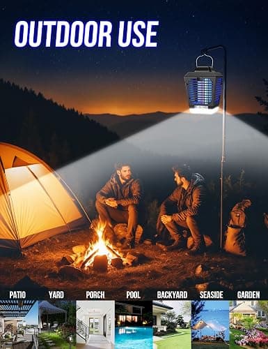 Bug Zapper Outdoor, Mosquito Zapper with LED Light, Fly Zapper Outdoor Indoor, Insect Zapper Electric Fly Traps, Plug in Mosquito Killer for Patio Yard thumbnail 4