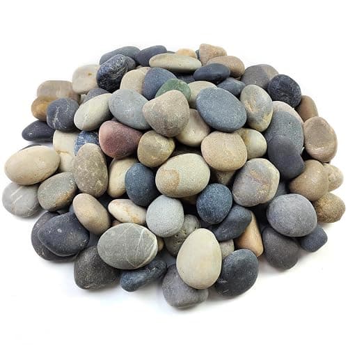 FANTIAN 20 lbs Natural River Rocks Mexican Beach Pebbles, 2-3 Inch Decorative River Rocks for Landscaping Garden Paving Plant Rocks Crafting Walkways and Outdoor Decorative Stone - Image 1