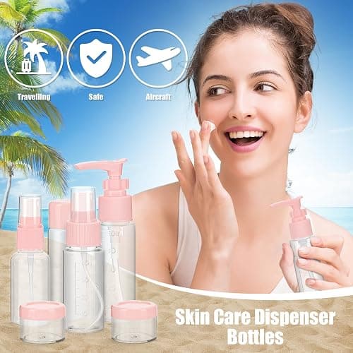18 Pcs Travel Bottles for Toiletries Gym TSA Approved, Leak Proof with Bandage Silicone Squeezable 3oz for Toner Shampoo Conditioner Lotion Body Wash with Funnel Toothbrush Cover Tag and Wash Bag thumbnail 8