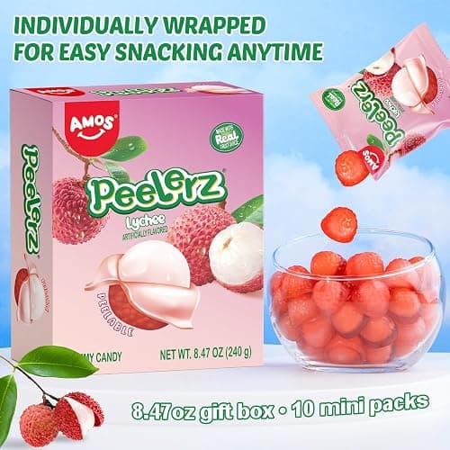 AMOS 4D Vegan Gummy Blocks Candy – Assorted Fruit Flavors, Made with Real Juice, Fun-to-Build Edible Blocks, Fat-Free, 8.47oz (240g) (8.47oz Lychee - Pack of 1) thumbnail 5
