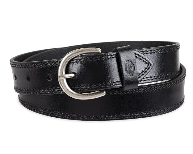 Dickies womens Casual Leather Jean Workwear Belt With Round Harness Buckle - Image 1