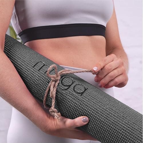 Myga Yoga Mat with Carry Strap – Non-Slip, Lightweight & Durable Exercise Mat for Yoga, Pilates & Fitness – Sweat-Resistant & Easy to Clean – 173cm x 61cm x 4mm - Choice of Colour thumbnail 4