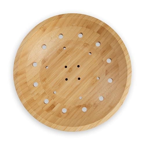 Bambüsi Wooden Fruit Bowl - Large Decorative Pedestal Bowl for Kitchen Counter, Dining Table, and Home Decor - Modern Serving Bowl for Fruits, Salads, Keys, Centerpiece, Entryway thumbnail 6
