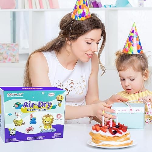 Air Dry Clay 66 Colors, Modeling Clay for Kids, DIY Model Magic Clay, Molding Clay Kit with Sculpting Tools, Non-Sticky Soft and Super Light, Arts and Crafts Gift for Boys Girls Kids thumbnail 6