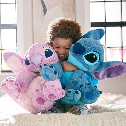 Disney Store Official Angel Large Soft Toy, Lilo and Stitch, 55cm/21”, Plush Cuddly Character, Pink Alien with Embroidered Details and Soft Feel Finish - Angel thumbnail 3