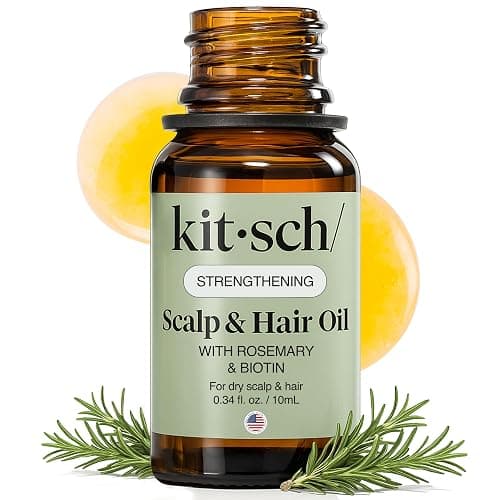 Kitsch Rosemary Oil for Hair Growth – Hair Oil with Biotin, Castor & Jojoba – Pre-Wash Scalp oil for Hair Care – Lavender Scent – 10mL | Ideal Gifts for Women - Image 1