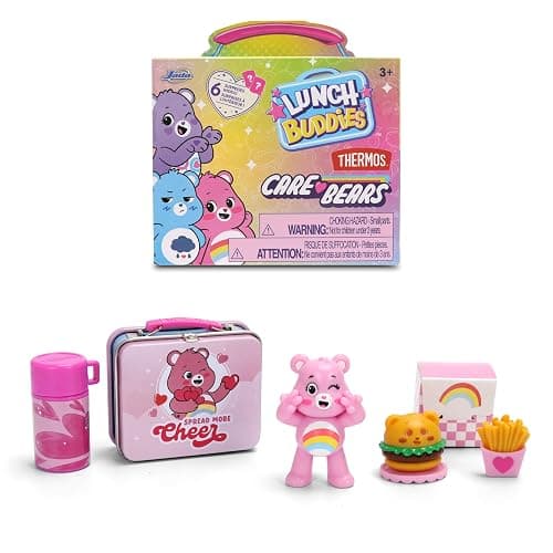 Jada Lunch Buddies – Collectible Mini Tin with Thermos, Figure & Food Accessories – 2-Inch Care Bears Toy – Care Bears & Friends – for Kids Ages 5+ (One Piece, Styles May Vary) thumbnail 5
