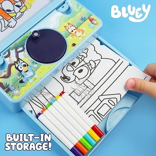 Bluey Motion Animation Tablet - Turn Drawings into Bluey with 20 Design Inserts, Coloring Markers, Drawing Pad, 8"W x 8.5"H thumbnail 5