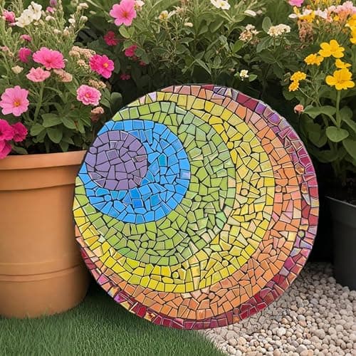 Youway Style Iridescent Glass Mosaic Tiles for Crafts Bulk,200g Broken Mosaic Glass Pieces for DIY Home Garden Art Projects, Handmade Crafts & Decor thumbnail 4