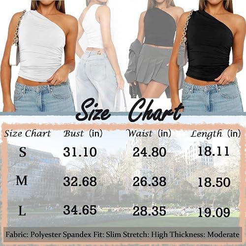 Kxydlww Canotta da Donna Sexy Senza Maniche Canottiere Estiva Maglietta Spalla Scoperta Gilet Y2K alla Moda Base di Tendenza Tank Top - Nero - M thumbnail 7