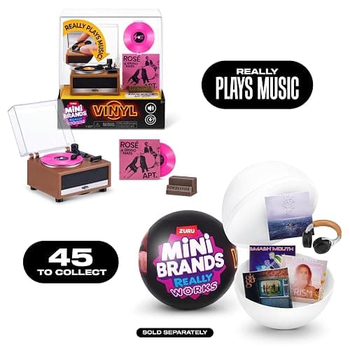 Mini Brands Really Works Vinyl Capsule Series 1 (2 Pack) By ZURU | 8 playable mini vinyls spin & play, music accessories, trending artists, works on Mini Brands Vinyl Player, collector gift thumbnail 8
