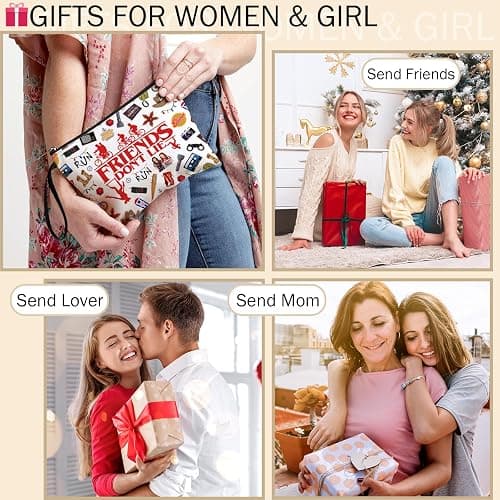Friendship Makeup Bag Cool Thing Merch Gifts Inspirational Quote Cosmetic Pouch Friend Merchandise Gifts for Women BFF Bestie Sister Travel Toiletry Organizer Christmas Birthday Graduation Pencil Case thumbnail 7