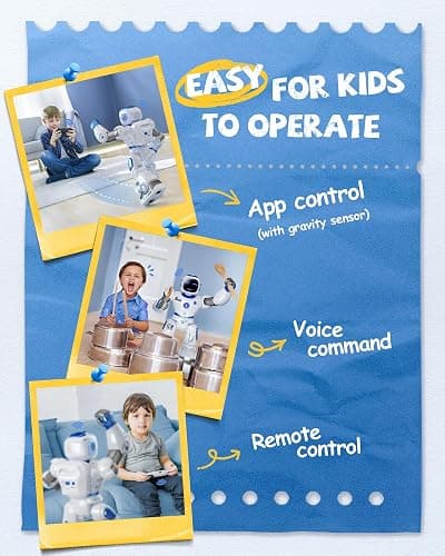 Ruko 1088 Smart Robots for Kids, Large Programmable Interactive RC Robot with Voice Control, APP Control, Present for 4 5 6 7 8 9 Years Old Kids Boys and Girls thumbnail 5
