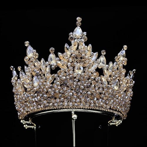 Large Tiaras and Crowns for Women Crystal Tall Pageant Crowns Rhinestone Royal Queen Headband Princess Quinceanera Headpieces for Wedding Birthday Prom Party Costume Cosplay thumbnail 8