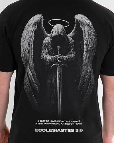 SAVD Christian Oversized T-Shirt for Men – Faith-Based Tee, 100% Cotton, Bible Verse Back Graphic, Bold Christian Design thumbnail 4